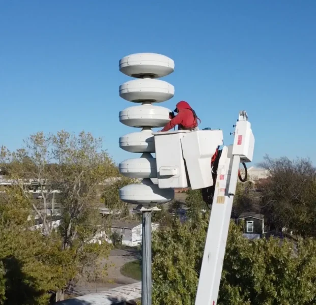 Installation Of Giant Voice Siren
