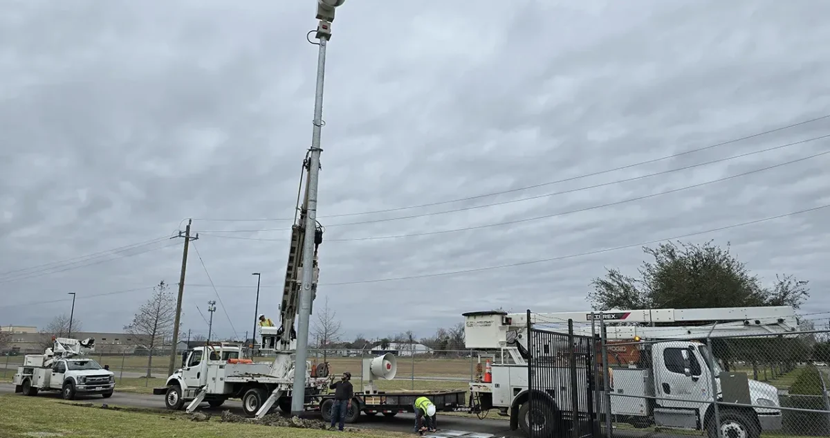 Newly Installed Outdoor Warning Siren