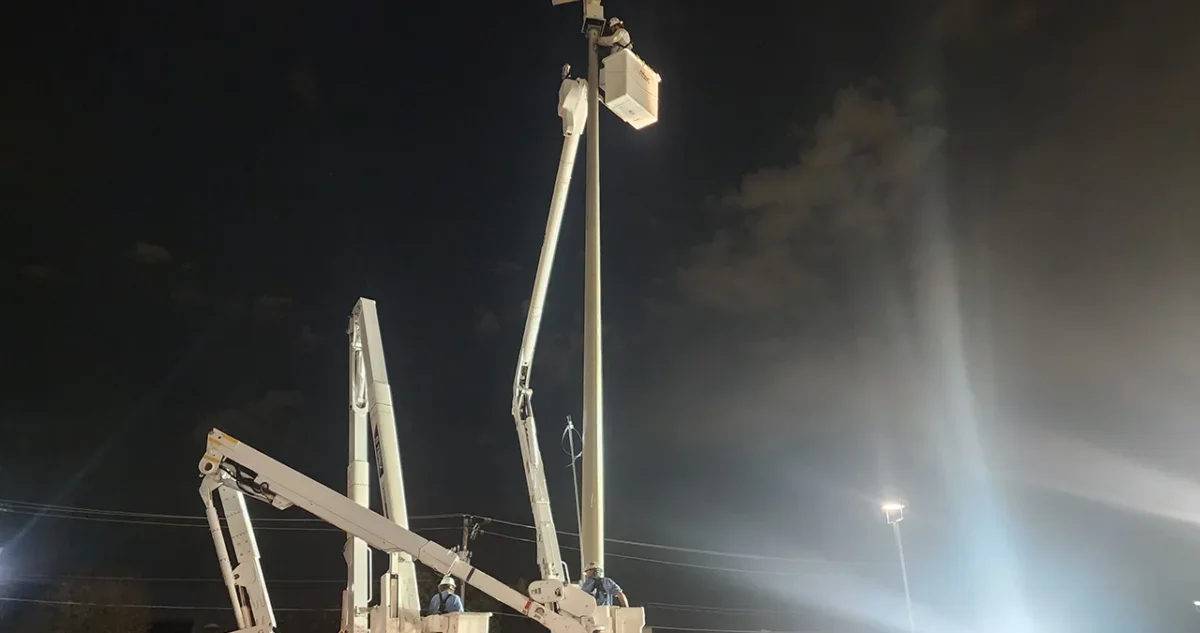 Tornado Siren Installation Crew